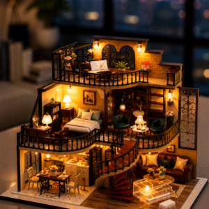 DIYarea Hayaller Konağı – LED Işıklı Kendin Yap Minyatür Ev Kiti